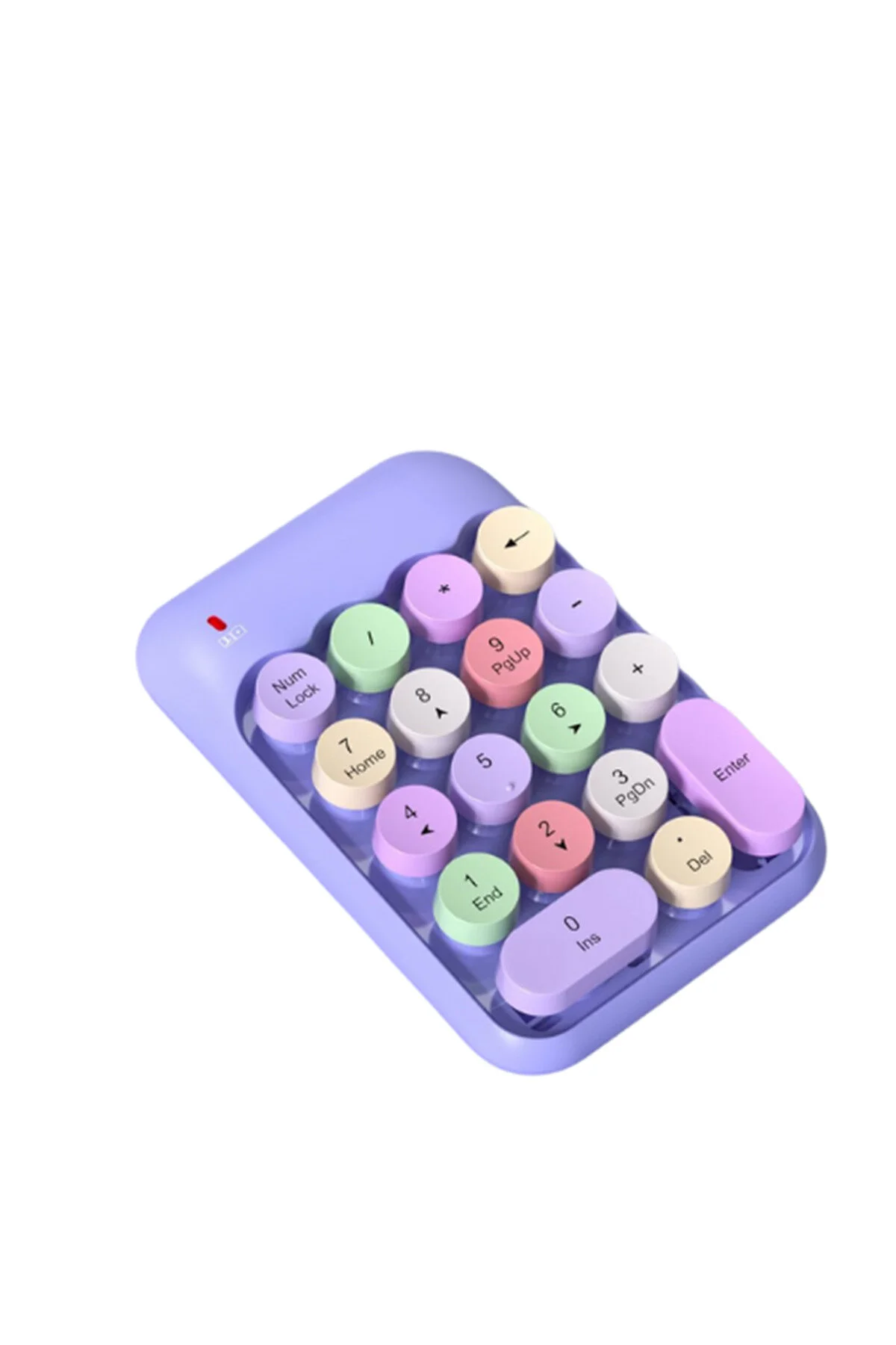 Mofii X910 Kablosuz Yuvalak Tuşlu Retro Daktilo Numlock Klavye Mor